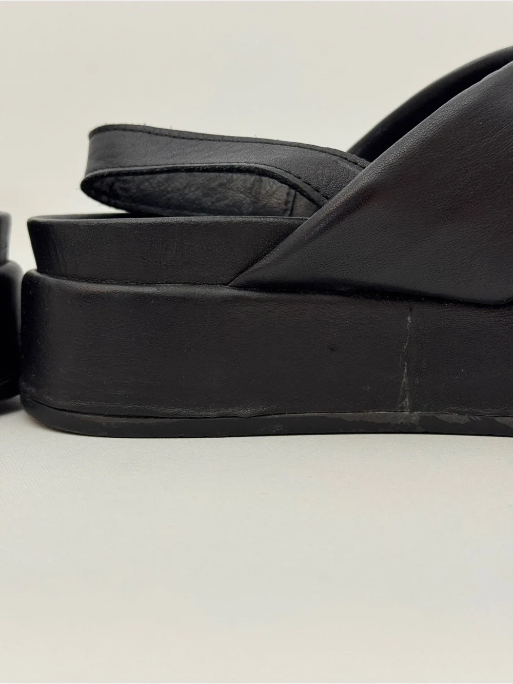 Silent D Women's Black Platform Slide Sandals